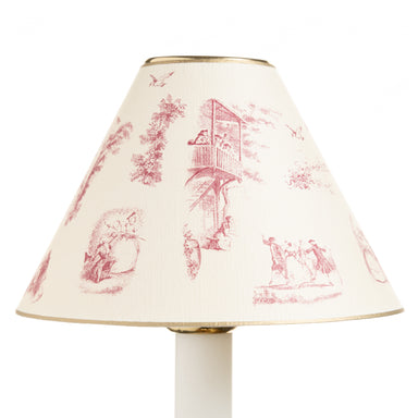 Candle Shade - Red Miniature Toile Design | Nicholas Engert Interiors