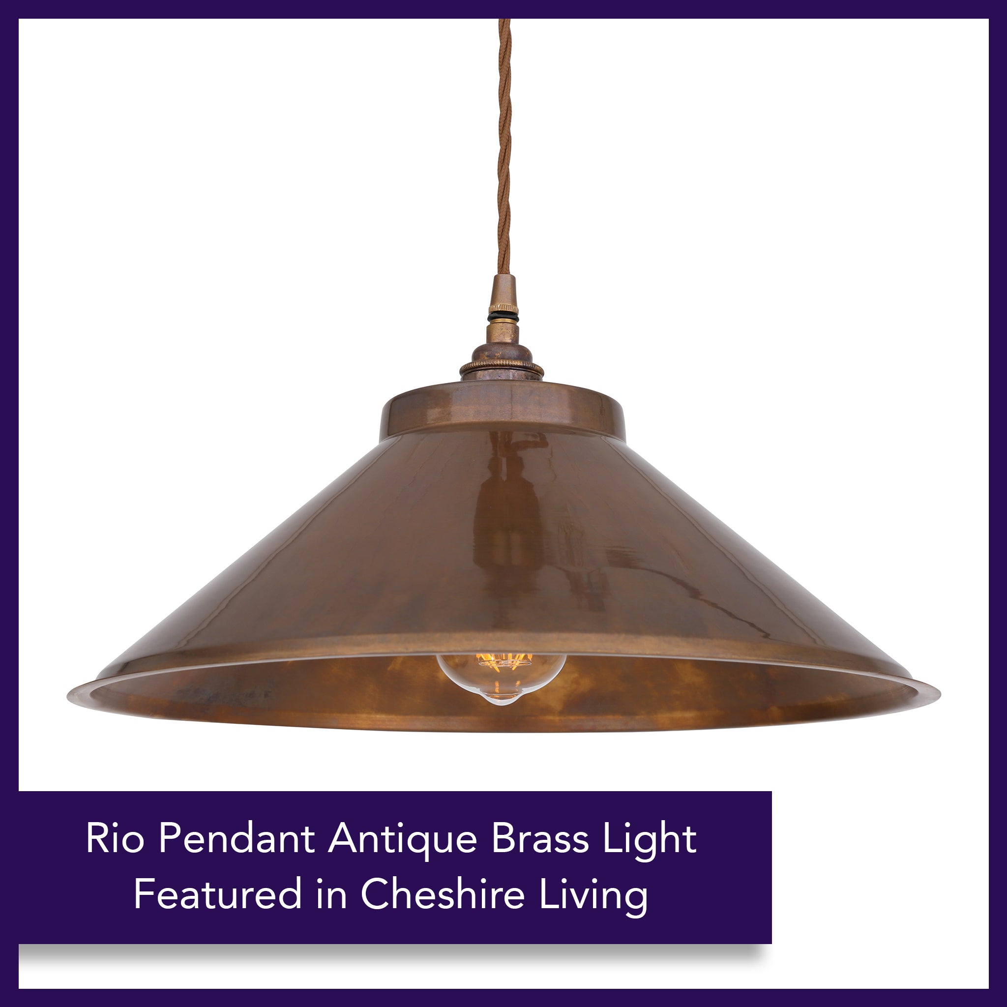Rio Pendant Lamp-Antique Brass | Nicholas Engert