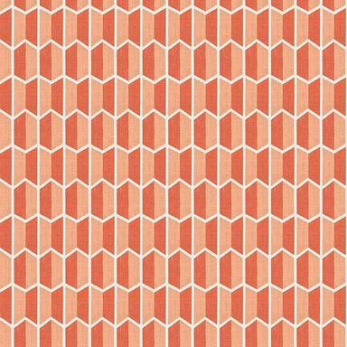Printed Geometric Fabric - Ryka - Guava | Nicholas Engert Interiors