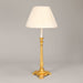 Gilt French Style Candlestick Table Lamp with Cream Silk Knife Pleated Lampshade