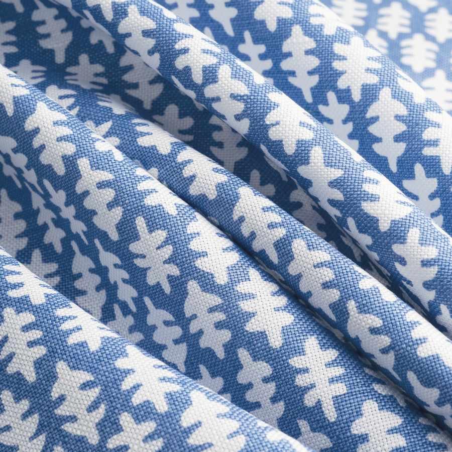 Printed Geometric Fabric - Vivi - Bluebell | Nicholas Engert Interiors