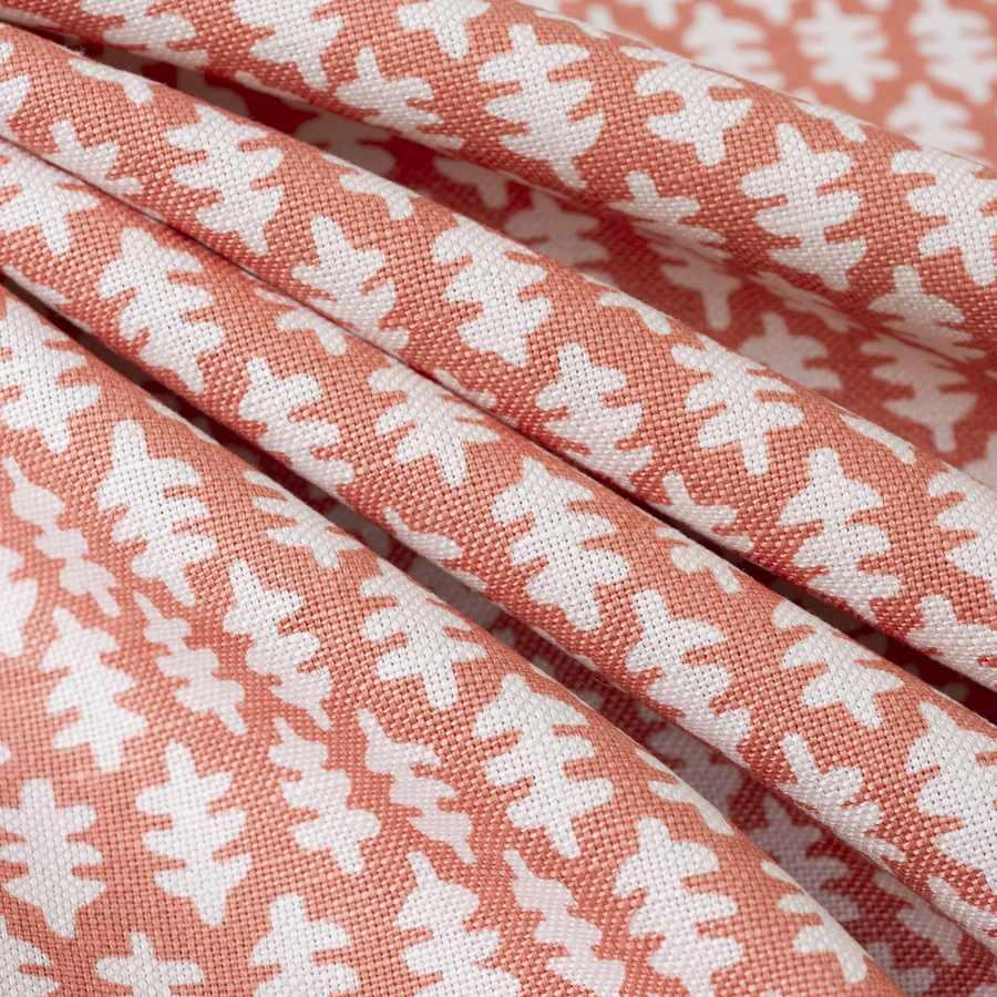 Printed Geometric Fabric - Vivi - Guava | Nicholas Engert Interiors