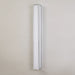 Chrome bathroom wall light with opaque glass diffuser