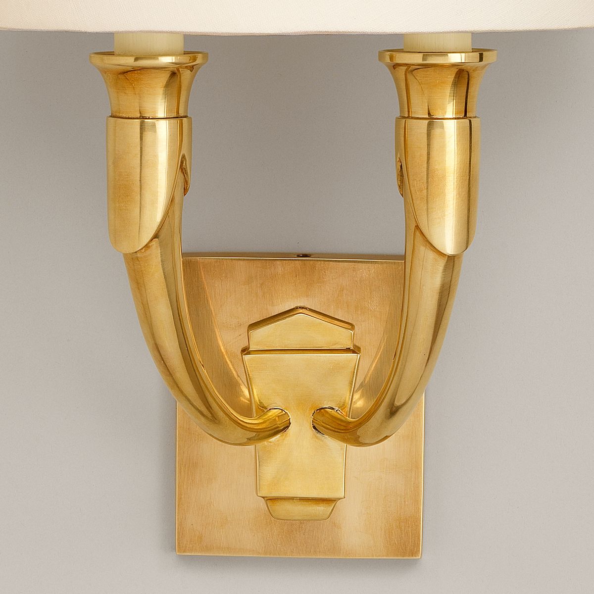 French Horn Wall Light-Brass-Detail | Nicholas Engert Interiors