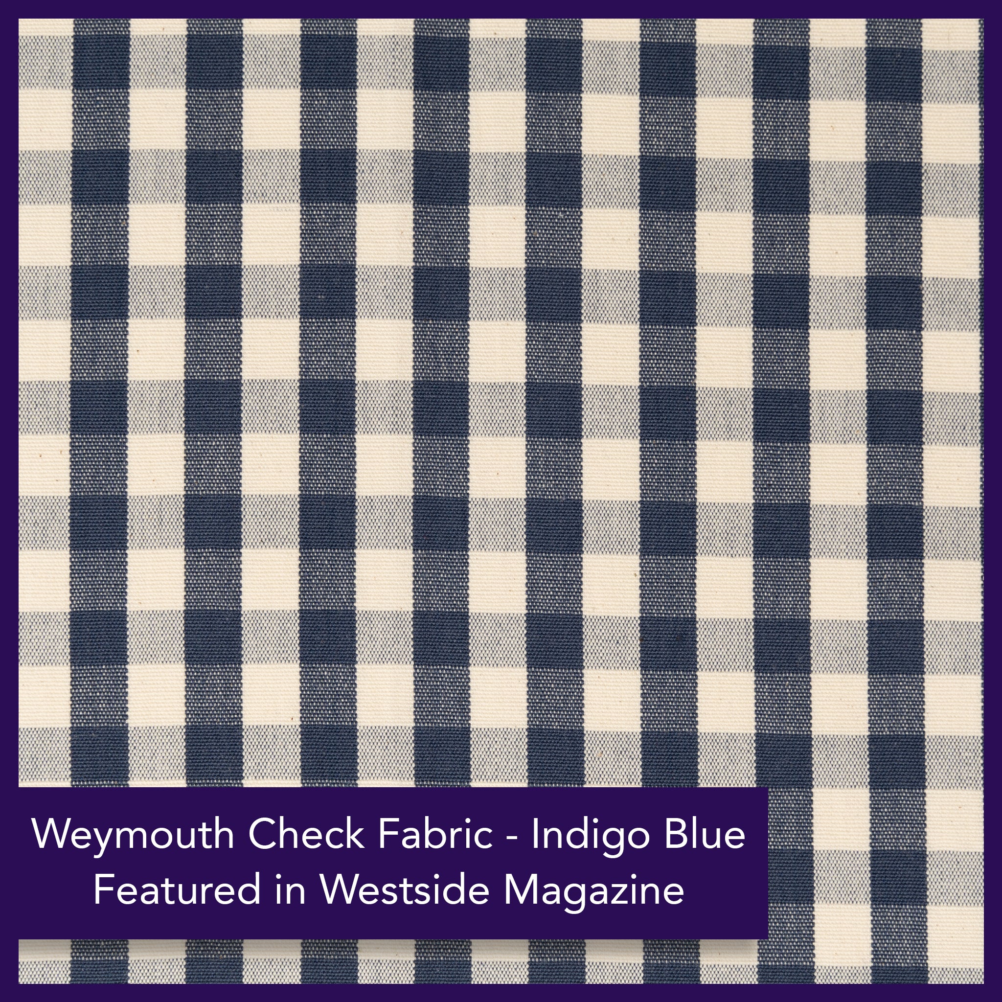 Woven Check Fabric - Weymouth - Mood Indigo | Nicholas Engert Interiors