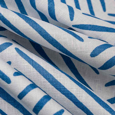 Printed Geometric Fabric - Ziggy - Bluebell | Nicholas Engert Interiors