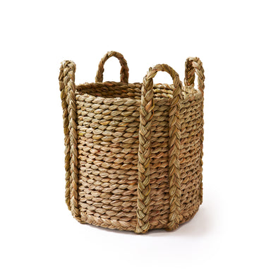Round Rush Log Basket-Large | Nicholas Engert Interiors