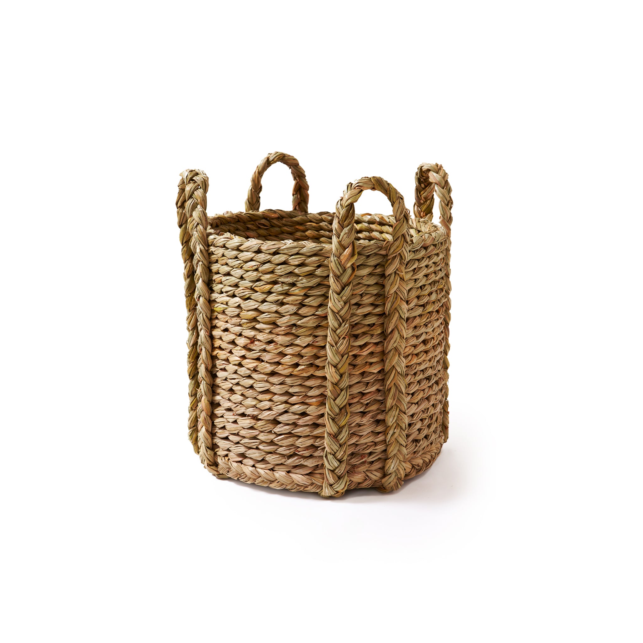 Round Rush Log Basket-Medium | Nicholas Engert Interiors