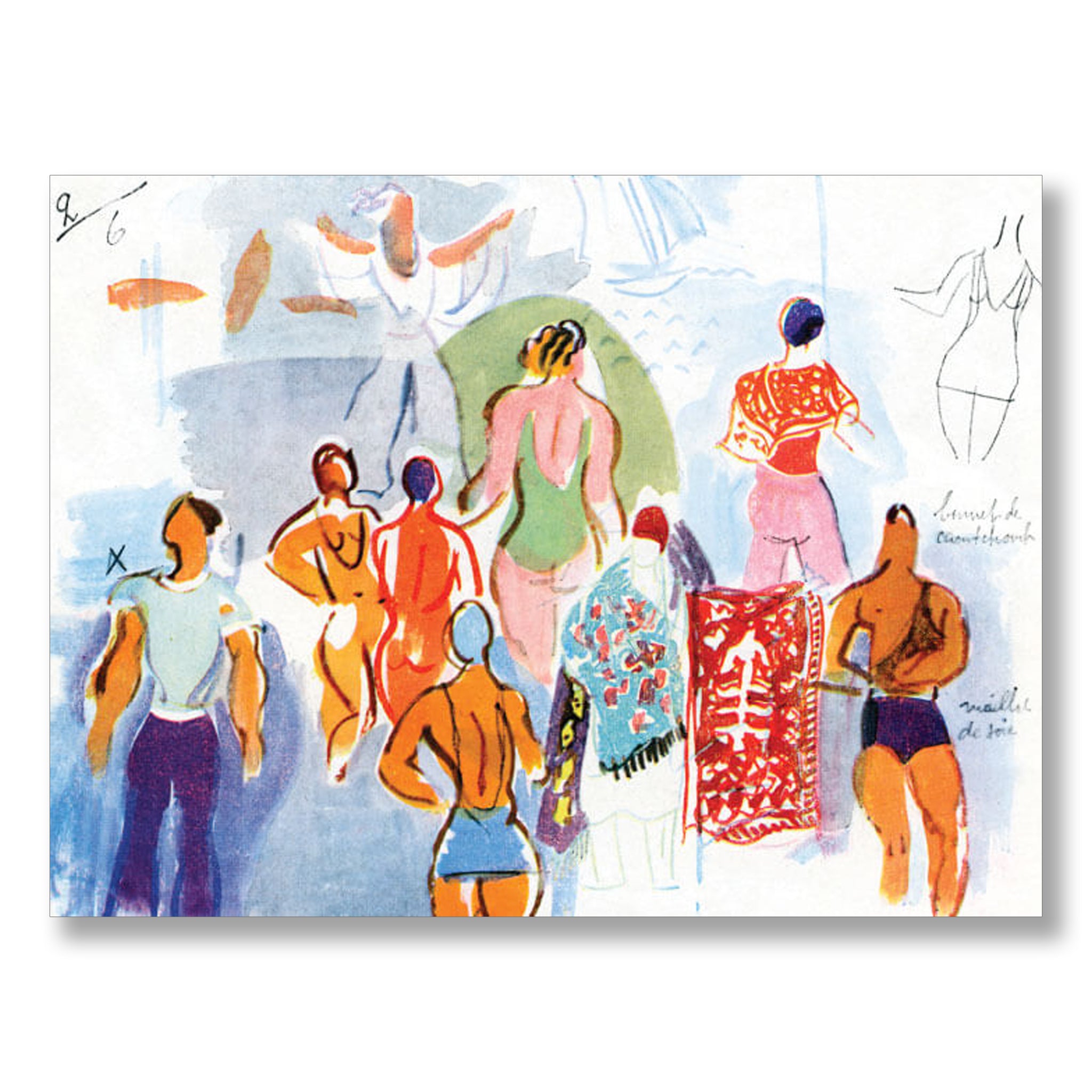 Costume Designs for the Beach by Raoul Dufy