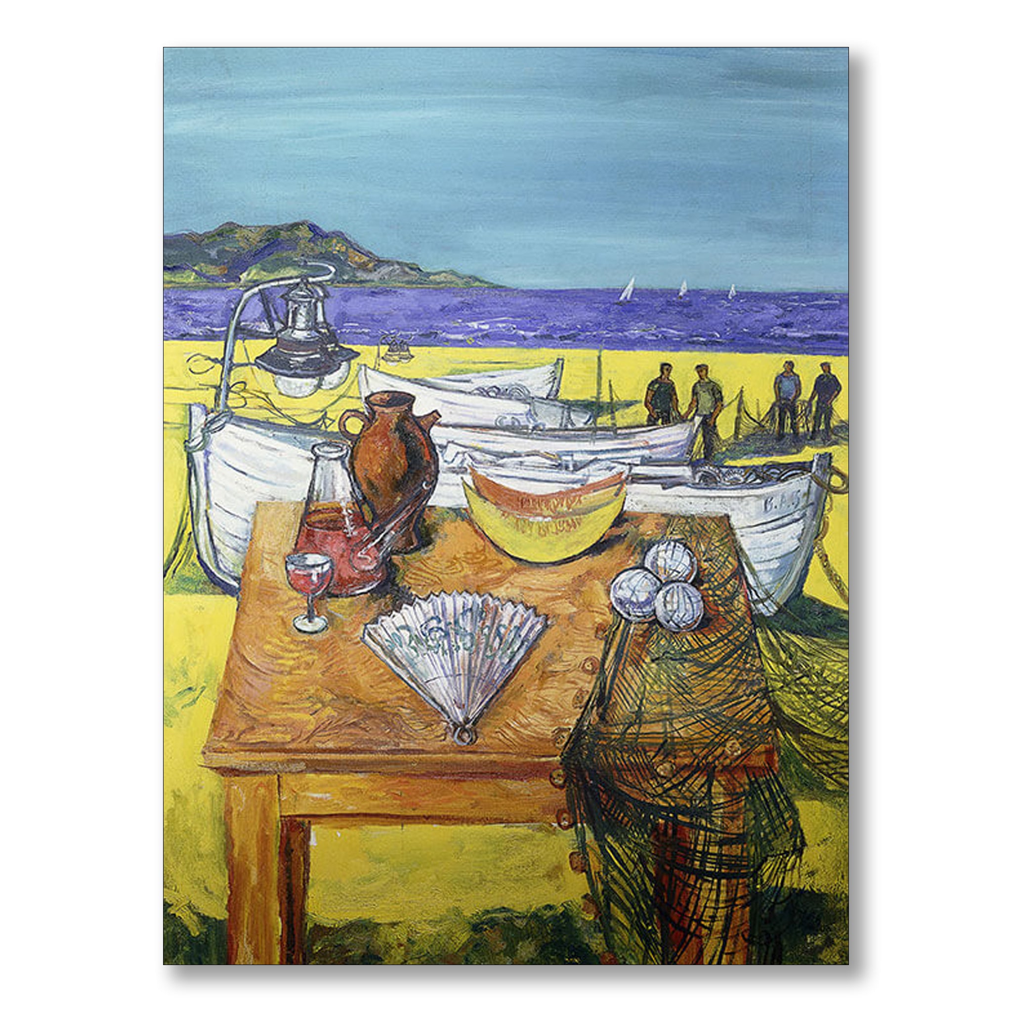 Beach with Still Life on a Table by John Minton | Nicholas Engert Interiors